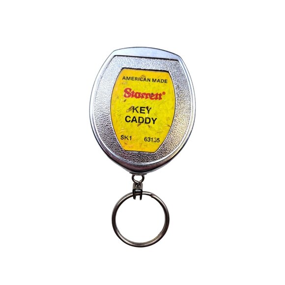 Vintage Starrett Key Caddy SK1 63135 Belt Clip Ring Keychain Retractable Chain - Picture 2 of 5